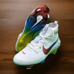 New Nike Alpha Huarache NXT Rainbow Men's Size 9 Baseball Cleats (DJ6517-106)